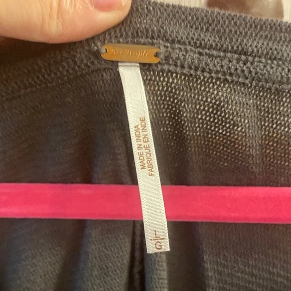 Free People Charcoal Boxy Oversized Blouse - Picture 2 of 6